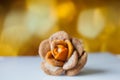 Handmade decoration rose matted wool Royalty Free Stock Photo