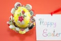 Handmade decoupage Easter egg Royalty Free Stock Photo