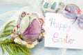 Handmade decoupage Easter egg Royalty Free Stock Photo
