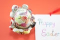 Handmade decoupage Easter egg Royalty Free Stock Photo