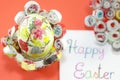 Handmade decoupage Easter egg Royalty Free Stock Photo