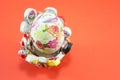 Handmade decoupage Easter egg Royalty Free Stock Photo