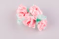 Handmade delicate hair clip in kanzashi technique Royalty Free Stock Photo