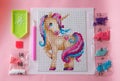 Handmade - diamond mosaic for girls magical pink unicorn