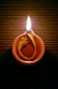 Handmade Diwali diya with OM written