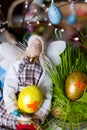 Handmade doll in at Easter Royalty Free Stock Photo