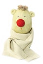 Handmade doll with red nose Royalty Free Stock Photo
