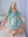 handmade dolls rabbits, with fruit and soft heart.