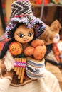 Handmade dolls for sale at the market Royalty Free Stock Photo