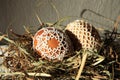 Tatting Easter eggs Royalty Free Stock Photo