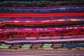 Handmade fabrics of different colors, Pakokku,Myanmar Royalty Free Stock Photo