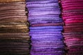 Handmade fabrics of different colors, Pakokku,Myanmar Royalty Free Stock Photo