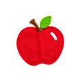Cute felt apple, perfect for crafts Royalty Free Stock Photo