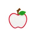 isolated Felt apple patch Royalty Free Stock Photo
