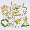 Handmade flower embroidery