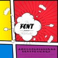 Handmade 2 Font on the page of the comic strip in the speech bubble . Inclined mono font, and a straight brush, 2