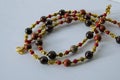 Handmade red garnet jewellery with gold plated findings