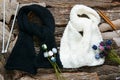 Handmade gift, special day, wintertime, knit, scarf Royalty Free Stock Photo