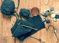 Handmade gift, special day, wintertime, knit, scarf Royalty Free Stock Photo