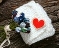 Handmade gift, special day, wintertime, knit, scarf Royalty Free Stock Photo