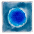 Handmade glazed ceramic tile Royalty Free Stock Photo