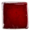 Handmade glazed red ceramic tile Royalty Free Stock Photo