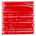 Handmade glazed red ceramic tile Royalty Free Stock Photo