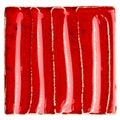 Handmade glazed red ceramic tile Royalty Free Stock Photo