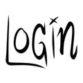 Handmade graffiti lettering LOGIN