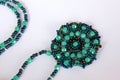 Handmade green beads necklace Royalty Free Stock Photo