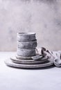 Handmade handcrafted concrete plates and bowls