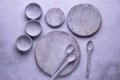 Handmade handcrafted concrete plates and bowls