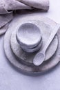 Handmade handcrafted concrete plates and bowls