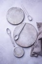 Handmade handcrafted concrete plates and bowls