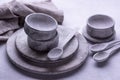 Handmade handcrafted concrete plates and bowls