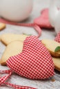 Handmade heart with cookies Royalty Free Stock Photo