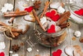 Handmade heart cookies for Valentine day Royalty Free Stock Photo