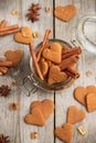 Handmade heart cookies for Valentines day Royalty Free Stock Photo
