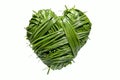 Handmade heart from grass Royalty Free Stock Photo