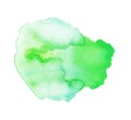 Shiny Green Watercolor Blob Royalty Free Stock Photo