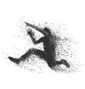 Handmade illustration jumping man