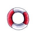 Watercolor Life Preserver