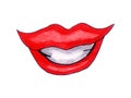 Red Watercolor Lips