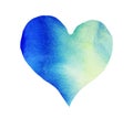 Blue Magic Watercolor Heart Royalty Free Stock Photo