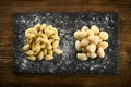 Handmade Italian gnocchetti sardi and gnocchi pasta Royalty Free Stock Photo