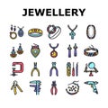 Handmade Jewellery Collection Icons Set Vector Royalty Free Stock Photo