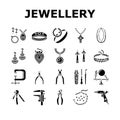 Handmade Jewellery Collection Icons Set Vector Royalty Free Stock Photo