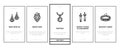 Handmade Jewellery Onboarding Icons Set Vector