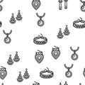 Handmade Jewellery Vector Seamless Pattern