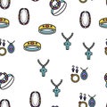 Handmade Jewellery Vector Seamless Pattern
